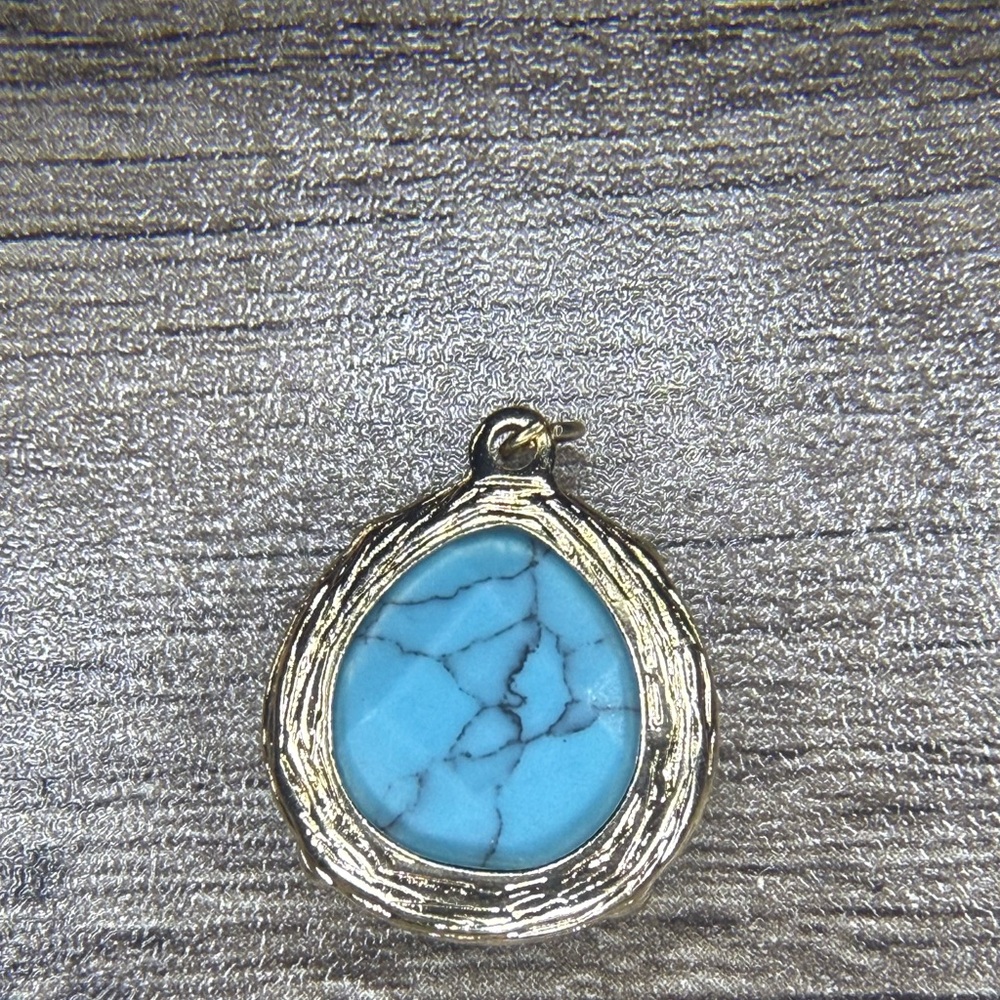 Gold and Turquoise Pendant